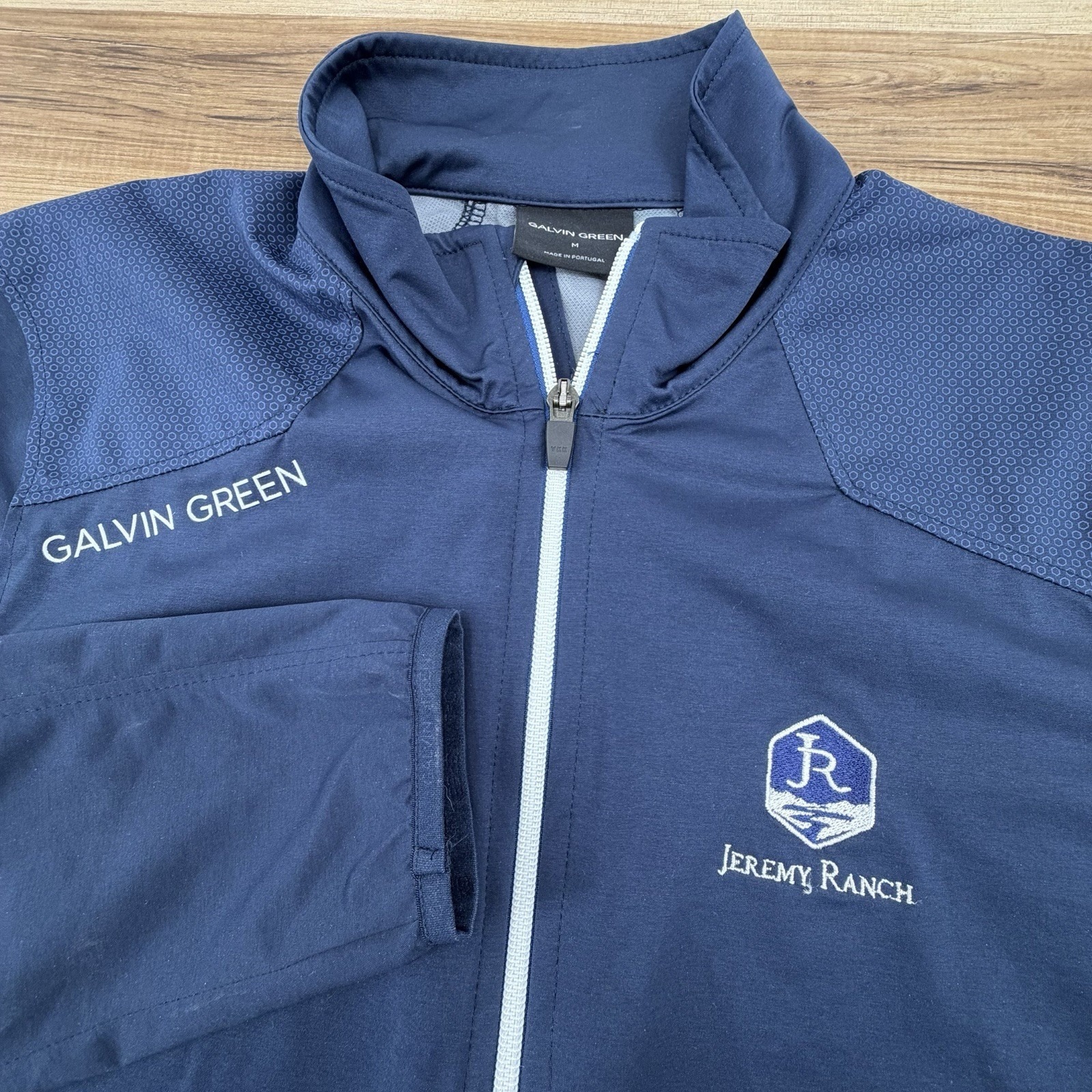 Galvin Green Interface 1 Wind Jacket Mens M Blue Golf Jeremy Ranch Logo
